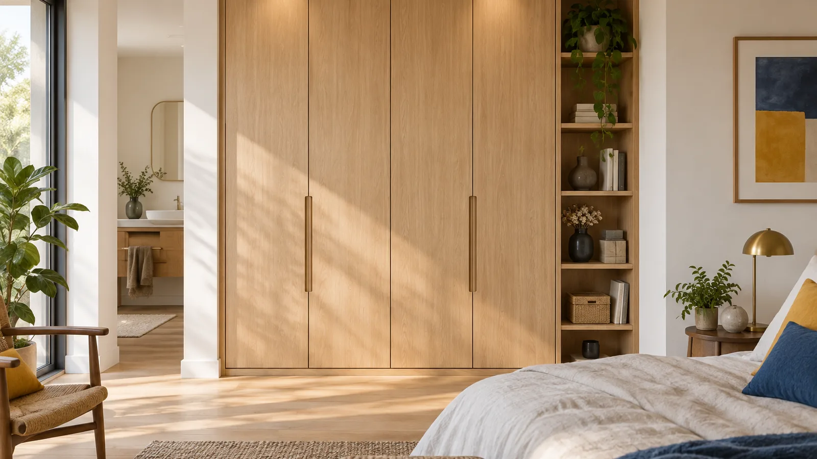 Placard sur mesure intégré dans une niche, placard sur mesure