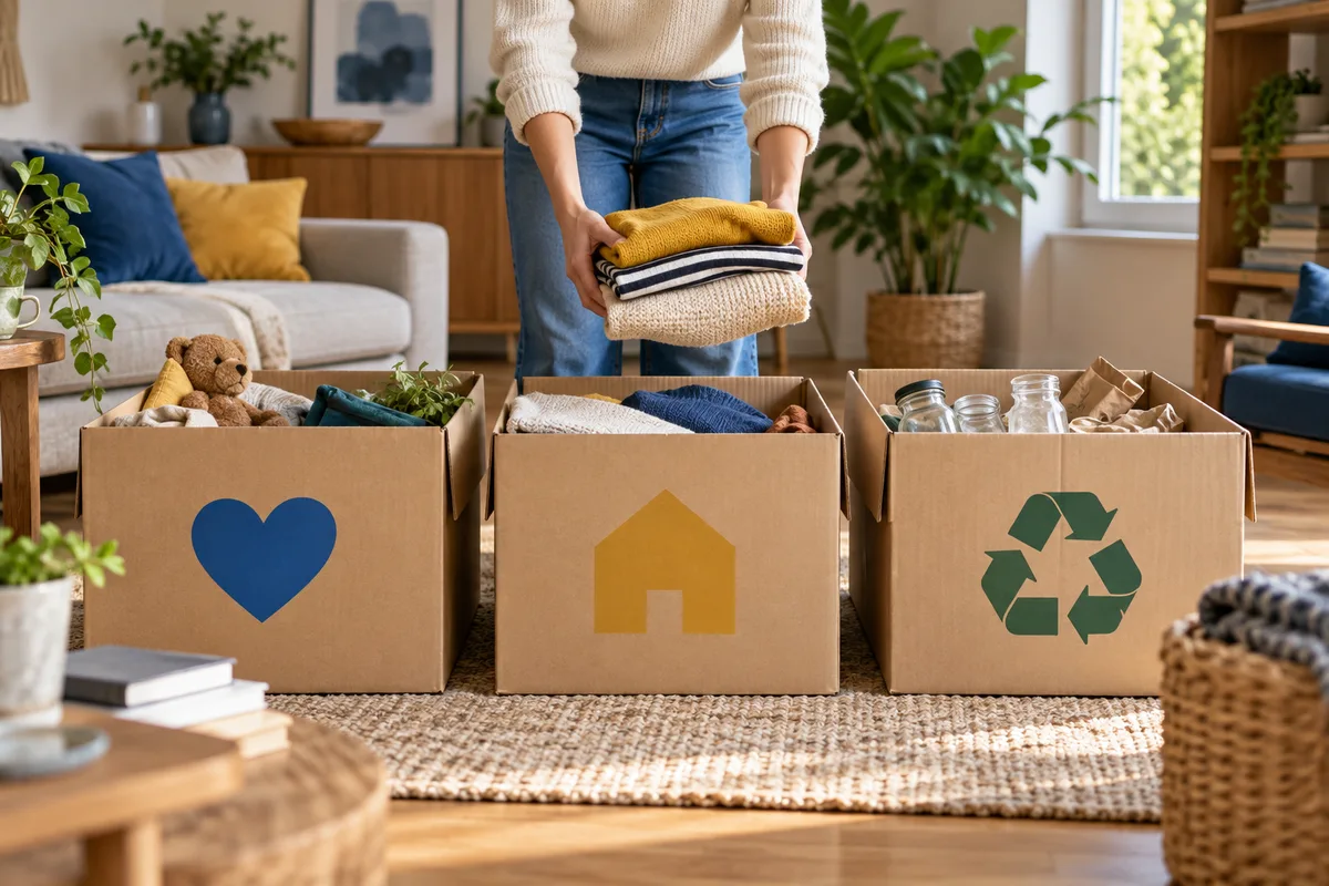 Cartons de tri garder, organiser sa maison